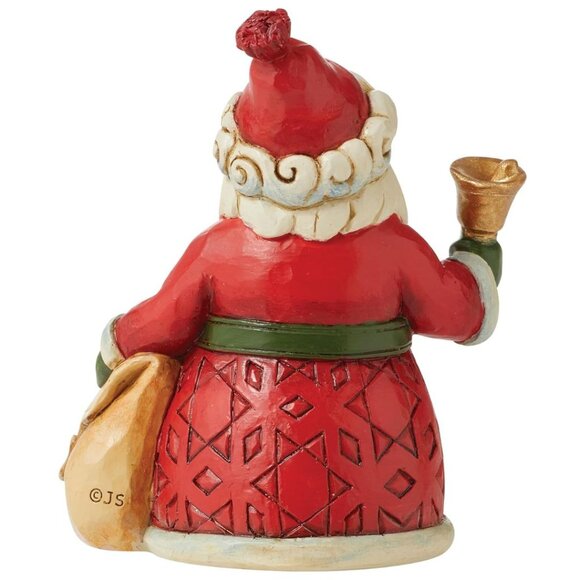 Enesco Jim Shore Heartwood Creek Santa with Bell and Bag Miniature Figurine NEW - Picture 2 of 6